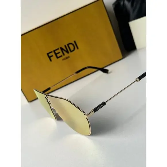 NEW Fendi FE40080U Match Rose Gold Mirrored Sunglasses
